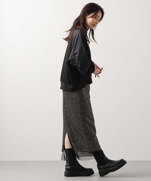 Gready Brilliant(グレディブリリアン)の「ワッシャーラグランカットソー(Tシャツ/カットソー・レディース・トップグレー/ブラック・38)」の6枚目の写真