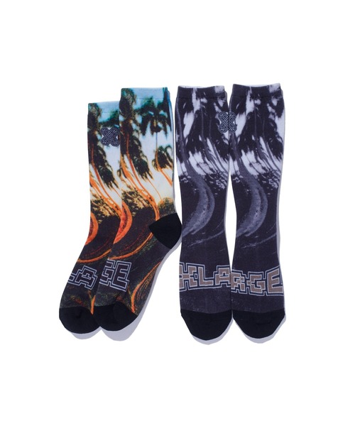 XLARGE（エクストララージ）の「PALM TREE SOCKS（ソックス/靴下・メンズ・ブラック/マルチ・ONE SIZE）」の3枚目の写真