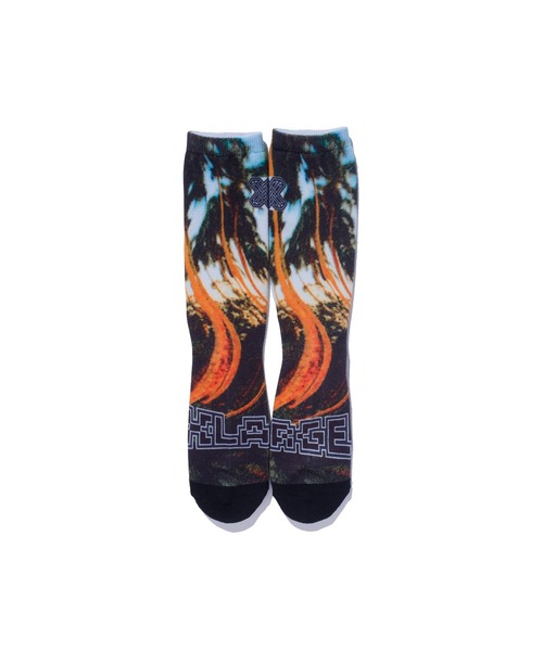 XLARGE（エクストララージ）の「PALM TREE SOCKS（ソックス/靴下・メンズ・ブラック/マルチ・ONE SIZE）」の4枚目の写真