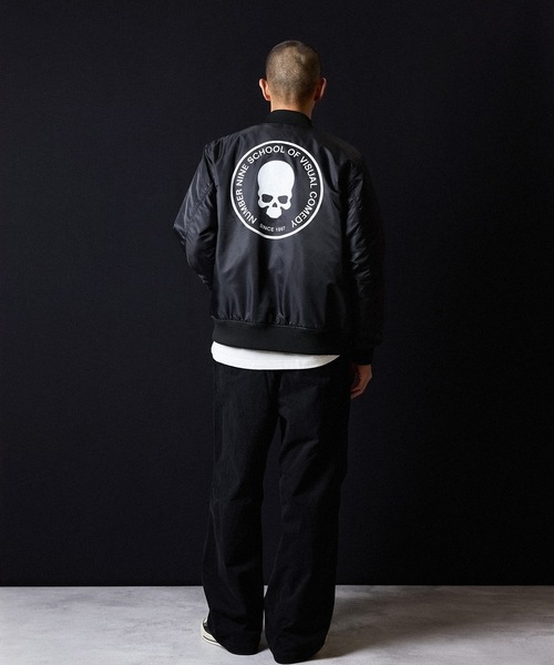 NYLON PRINTED STADIUM JACKET / ナイロン プリント スタジャン