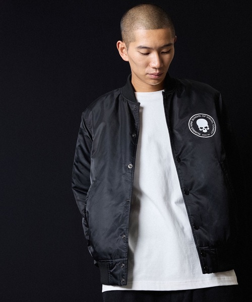 NYLON PRINTED STADIUM JACKET / ナイロン プリント スタジャン