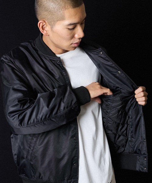 NYLON PRINTED STADIUM JACKET / ナイロン プリント スタジャン