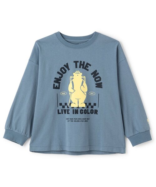 minimal(ミニマル)の「【コブマスター】アソートロゴプリントロンT(Tシャツ/カットソー・キッズ・ブルーグレー/モスグリーン/ブラック/オフホワイト・120cm/140cm/100cm/110cm/130cm)」の1枚目の写真