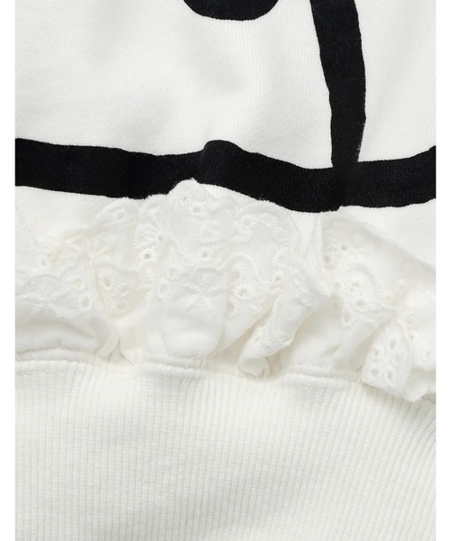 Little sunny bite（リトルサニーバイト）の「■Little sunny bite■hello kitty x little sunny bite sweat top（スウェット・レディース・ホワイト/ブラック/ピンク・MEDIUM）」の9枚目の写真