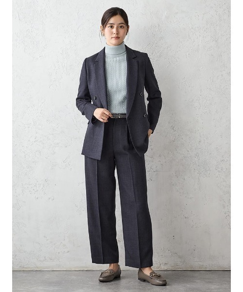 Perfect Suit FActory(パーフェクトスーツファクトリー)の「ケーブルタートルネック ウォッシャブルニット オフホワイト/ブラック/グレー/ピンク/ブラウン(Tシャツ/カットソー・レディース・ダークブラウン/ライトグレー/ブラック/ライトピンク/オフホワイト・L/S/M)」の16枚目の写真