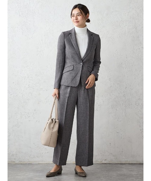 Perfect Suit FActory(パーフェクトスーツファクトリー)の「ケーブルタートルネック ウォッシャブルニット オフホワイト/ブラック/グレー/ピンク/ブラウン(Tシャツ/カットソー・レディース・ダークブラウン/ライトグレー/ブラック/ライトピンク/オフホワイト・L/S/M)」の13枚目の写真