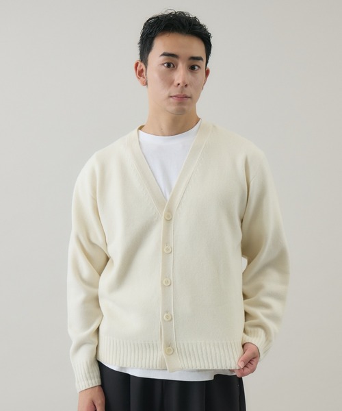 kuros'オリジナル】ウールカシミヤ Vネックノーマルカーディガン