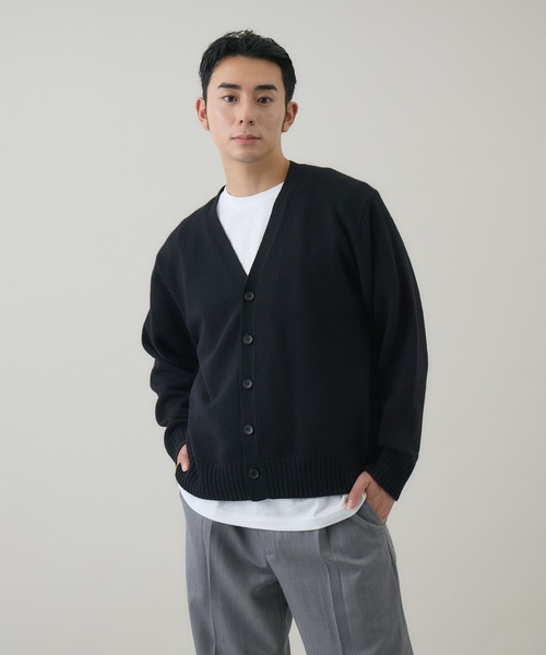 kuros'オリジナル】ウールカシミヤ Vネックノーマルカーディガン