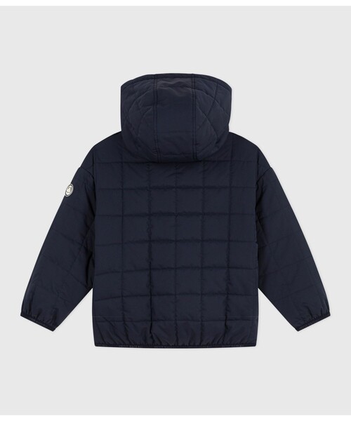 PETIT BATEAU(プチバトー)の「中綿入りフードジャケット(ダウンジャケット/コート・キッズ・ネイビー・4YEAR/5YEAR/3YEAR)」の3枚目の写真