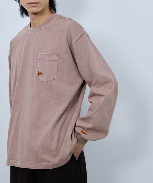 NAVY(ネイビー)の「【NAVY / ネイビー】 リラックスヘビーウェイトロングTシャツ(Tシャツ/カットソー・メンズ・ライトパープル/スミクロ/ブラウン/グレー・M/XL/L)」の4枚目の写真