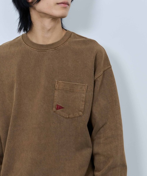 NAVY(ネイビー)の「【NAVY / ネイビー】 リラックスヘビーウェイトロングTシャツ(Tシャツ/カットソー・メンズ・ライトパープル/スミクロ/ブラウン/グレー・M/XL/L)」の21枚目の写真