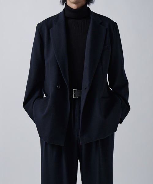 Lui's（ルイス）の「ウォームセミシングルジャケット（テーラードジャケット・メンズ・ブラック/ネイビー・M/S）」の2枚目の写真