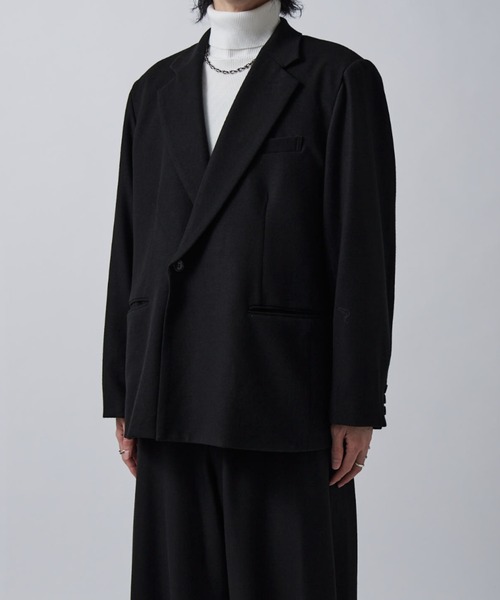 Lui's（ルイス）の「ウォームセミシングルジャケット（テーラードジャケット・メンズ・ブラック/ネイビー・M/S）」の5枚目の写真