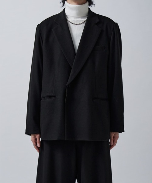 Lui's（ルイス）の「ウォームセミシングルジャケット（テーラードジャケット・メンズ・ブラック/ネイビー・M/S）」の4枚目の写真