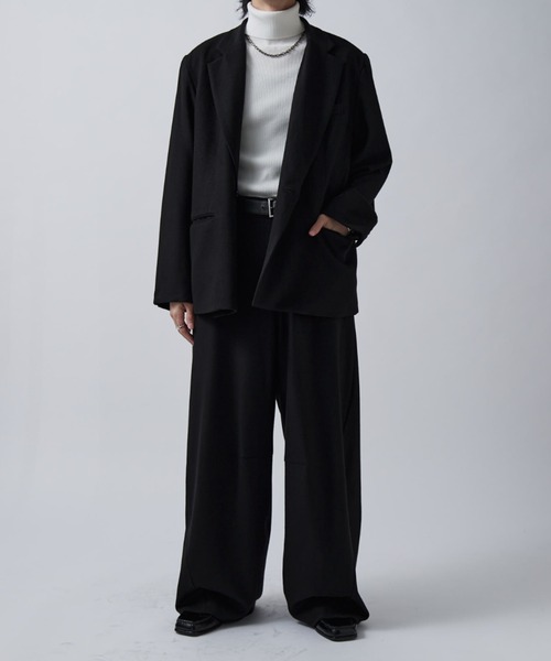 Lui's（ルイス）の「ウォームセミシングルジャケット（テーラードジャケット・メンズ・ブラック/ネイビー・M/S）」の9枚目の写真