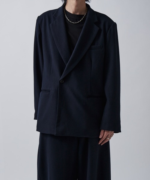 Lui's（ルイス）の「ウォームセミシングルジャケット（テーラードジャケット・メンズ・ブラック/ネイビー・M/S）」の17枚目の写真