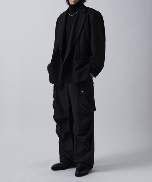 Lui's（ルイス）の「ウォームセミシングルジャケット（テーラードジャケット・メンズ・ブラック/ネイビー・M/S）」の11枚目の写真