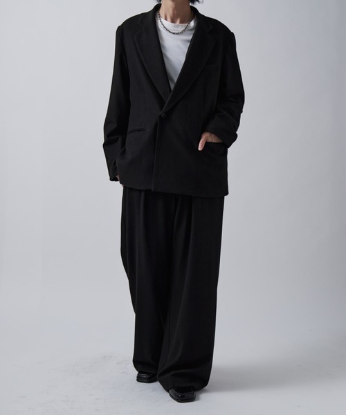 Lui's（ルイス）の「ウォームセミシングルジャケット（テーラードジャケット・メンズ・ブラック/ネイビー・M/S）」の16枚目の写真