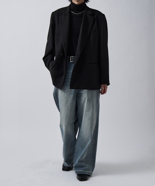 Lui's（ルイス）の「ウォームセミシングルジャケット（テーラードジャケット・メンズ・ブラック/ネイビー・M/S）」の13枚目の写真