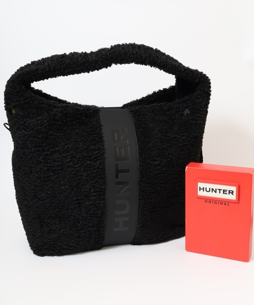 HUNTER(ハンター)の「HUNTER ブークレ ラージ トート(トートバッグ・レディース・オフホワイト/ブラック・FREE)」の2枚目の写真