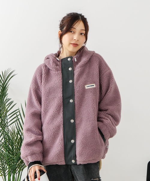 CONVERSE/コンバース】ボア 切り替え フードジャケット（ブルゾン