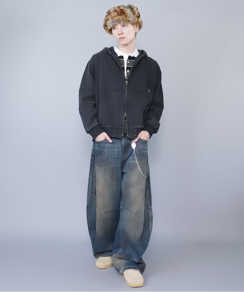 SPINNS(スピンズ)の「2WAYカモフラージュ柄フライトキャップ/防寒/耳当て付き/アビエーター帽/ユニセックス(キャップ・メンズ・カモフラージュ/その他・ONESIZE)」の5枚目の写真