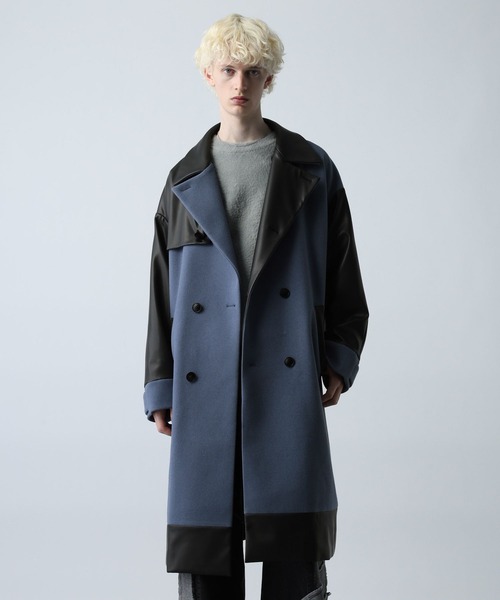 kiko　YUKI TORII ブルー迷彩 トレンチコート 38 YUKI TORII ブルー迷彩 トレンチコート 38 【公式通販】