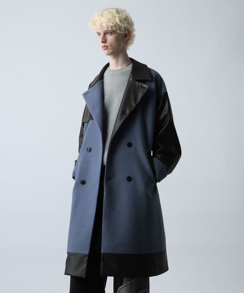 美品 ハリカエ HARIKAE パッチワーク トレンチコート シャツ コート 美品 ハリカエ HARIKAE パッチワーク トレンチコート シャツ コート