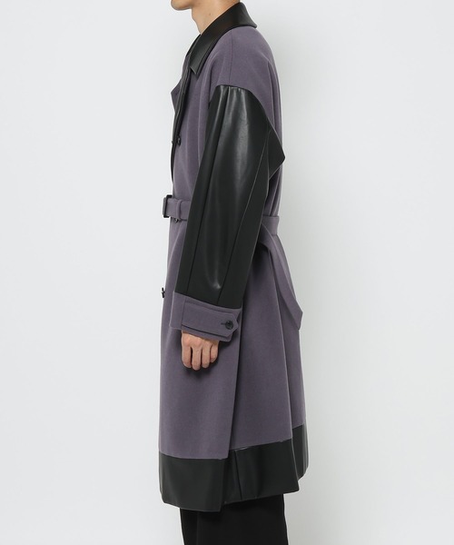 HARE（ハレ）の「ウーリーテックキリカエトレンチコート(HARE)（トレンチコート・メンズ・パープル/ブラック/ブルー/グレー・MEDIUM/SMALL）」の22枚目の写真