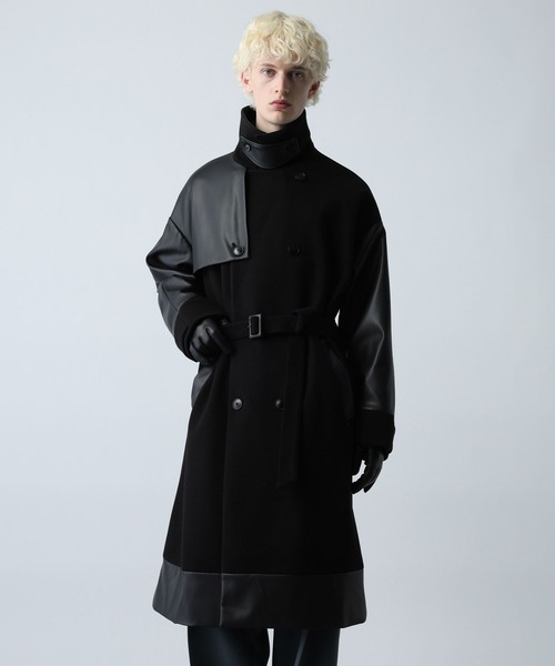 HARE ハレ ウーリーテックキリカエコート S 24aw HARE｜ウーリーテックフェイクレザーキリカエトレンチコート | Rakuten