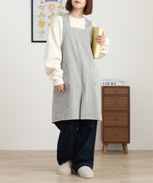 l'atelier Nuuit（アトリエヌイ）の「ヒッコリー クロスオーバーワークエプロン（エプロン）」