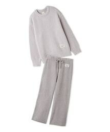 gelato pique グレーとホワイトのパジャマ4点セット ジェラートピケ gelato pique スムーズィー2BDパーカ （グレー
