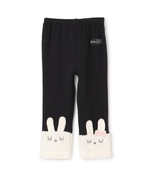 KP（ケーピー）の「mimiちゃん スムース裏起毛 スパッツ（レギンス/スパッツ・キッズ・ブラック/ラベンダー/アイボリー・110cm/80ｃｍ/90cm/100cm）」の2枚目の写真