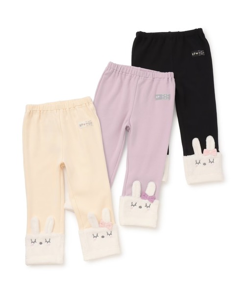 KP（ケーピー）の「mimiちゃん スムース裏起毛 スパッツ（レギンス/スパッツ・キッズ・ブラック/ラベンダー/アイボリー・110cm/80ｃｍ/90cm/100cm）」の9枚目の写真