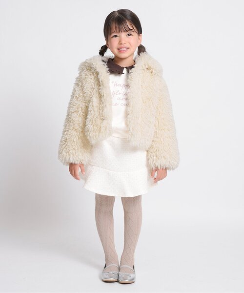 Seraph（セラフ）の「【ジュニア対応】フェザー風ブルゾン（ブルゾン・キッズ・サックスブルー/アイボリー/ブラウン・90/100/110/120/130/140）」の6枚目の写真