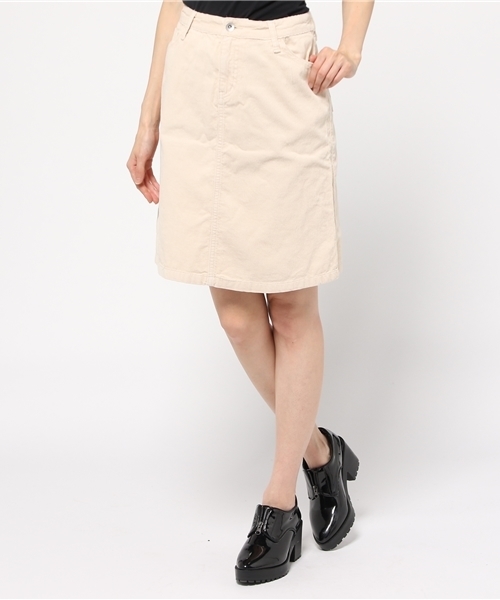 Kastane（カスタネ）の「コーデュロイ台形SK（スカート・レディース・インディゴブルー/カーキ/アイボリー・1/2）」の14枚目の写真