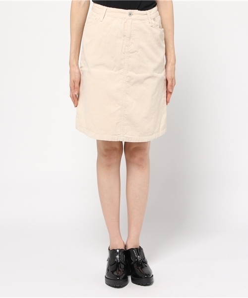 Kastane（カスタネ）の「コーデュロイ台形SK（スカート・レディース・インディゴブルー/カーキ/アイボリー・1/2）」の4枚目の写真