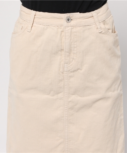 Kastane（カスタネ）の「コーデュロイ台形SK（スカート・レディース・インディゴブルー/カーキ/アイボリー・1/2）」の7枚目の写真