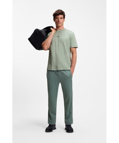 BOSS(ボス)の「リラックスフィットTシャツ コットン サークルジャカード(Tシャツ/カットソー・メンズ・グリーン/ブラック・L/XXL/M/S/XL/XXXL)」の10枚目の写真