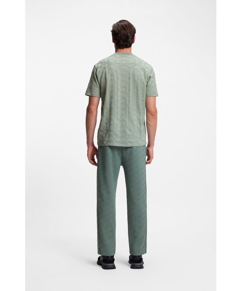 BOSS(ボス)の「リラックスフィットTシャツ コットン サークルジャカード(Tシャツ/カットソー・メンズ・グリーン/ブラック・L/XXL/M/S/XL/XXXL)」の3枚目の写真