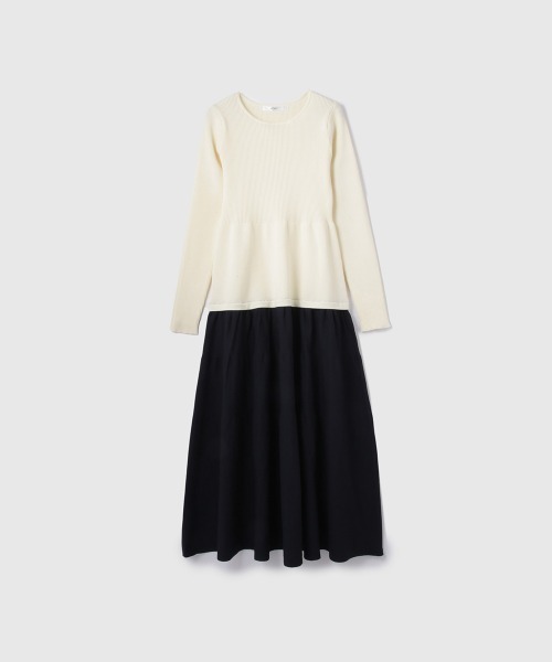 VICKY(ビッキー)の「ドッキングライク軽量ニットワンピース≪手洗い可能≫(ワンピース・レディース・アイボリー/ブラック・M)」の9枚目の写真