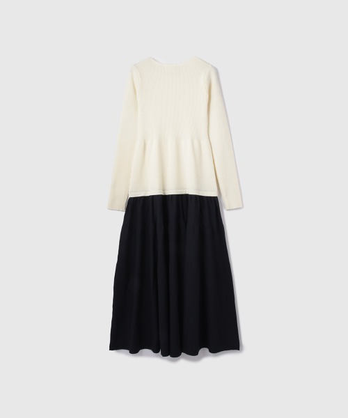 VICKY(ビッキー)の「ドッキングライク軽量ニットワンピース≪手洗い可能≫(ワンピース・レディース・アイボリー/ブラック・M)」の10枚目の写真