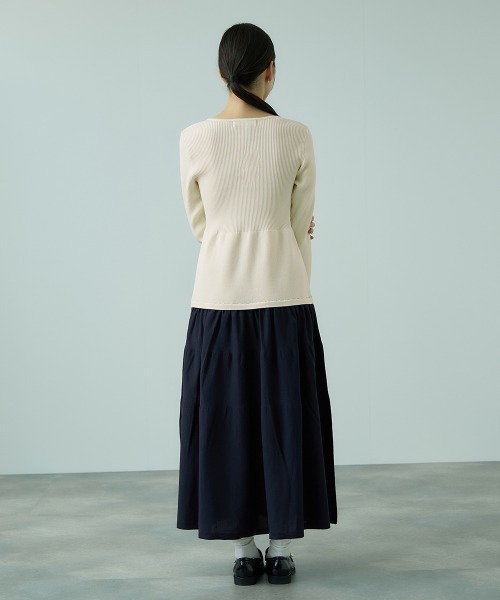 VICKY(ビッキー)の「ドッキングライク軽量ニットワンピース≪手洗い可能≫(ワンピース・レディース・アイボリー/ブラック・M)」の6枚目の写真