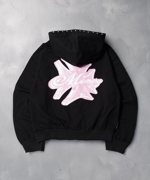 #MEMORY(メモリー)の「【MEMORY】ヘビーウェイト アイアンクロス ダブルZIPパーカー / Iron Cross Double-Zip Hoodie(パーカー・メンズ・ブラック/グレー・M/L/XL)」の2枚目の写真