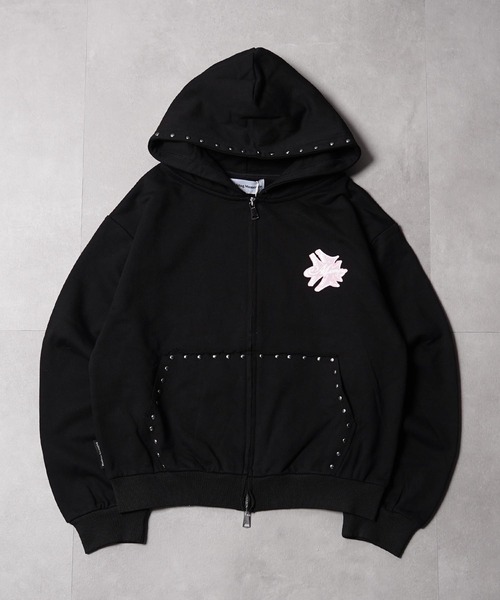 #MEMORY(メモリー)の「【MEMORY】ヘビーウェイト アイアンクロス ダブルZIPパーカー / Iron Cross Double-Zip Hoodie(パーカー・メンズ・ブラック/グレー・M/L/XL)」の4枚目の写真