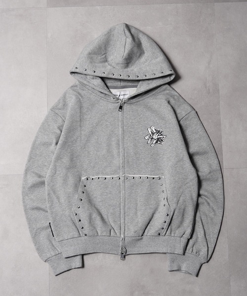 #MEMORY(メモリー)の「【MEMORY】ヘビーウェイト アイアンクロス ダブルZIPパーカー / Iron Cross Double-Zip Hoodie(パーカー・メンズ・ブラック/グレー・M/L/XL)」の6枚目の写真