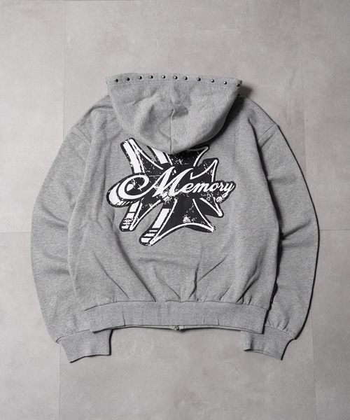 #MEMORY(メモリー)の「【MEMORY】ヘビーウェイト アイアンクロス ダブルZIPパーカー / Iron Cross Double-Zip Hoodie(パーカー・メンズ・ブラック/グレー・M/L/XL)」の7枚目の写真