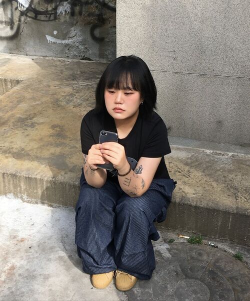 BAUF（バウフ）の「3 logoドットスリムフィットTシャツ[ブラック]（Tシャツ/カットソー・レディース・その他・FREE）」の8枚目の写真