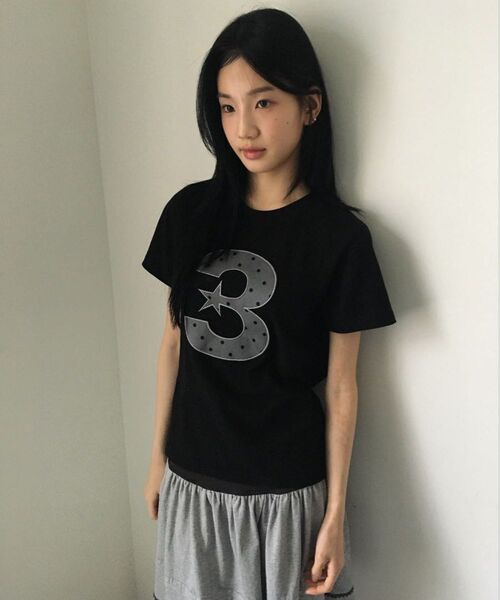 BAUF（バウフ）の「3 logoドットスリムフィットTシャツ[ブラック]（Tシャツ/カットソー・レディース・その他・FREE）」の9枚目の写真