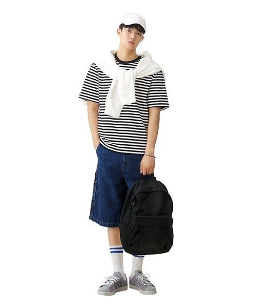 MUSINSA STANDARD（ムシンサスタンダード）の「ナイロンエッセンシャルバックパック[ブラック]（バックパック/リュック・レディース・その他・FREE）」の2枚目の写真